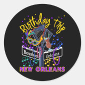 Sticker Rond New Orleans Birthday Trip Girl's Birthday Trip (Devant)