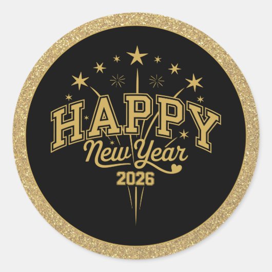 Sticker Rond New Year (Devant)