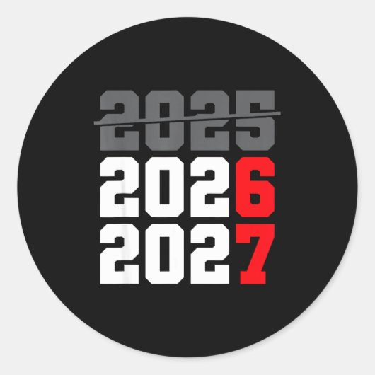 Sticker Rond New Year 2026 Shirts 67 Six Seven Meme Gen Alpha S (Devant)