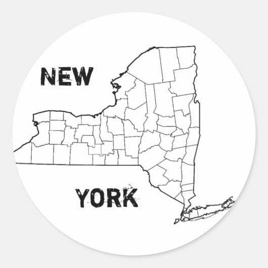 Sticker Rond New York (Devant)