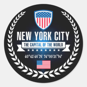 Sticker Rond New York