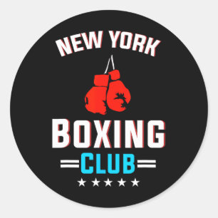 Sticker Rond New York Boxing Club - Cool Boxing Tee - shirts