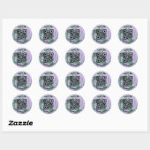 Sticker Rond New York City avec code QR scannable (Feuille)