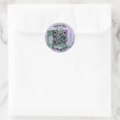 Sticker Rond New York City avec code QR scannable (Sac)