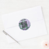 Sticker Rond New York City avec code QR scannable (Enveloppe)