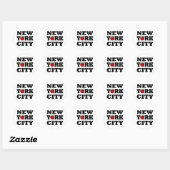 Sticker Rond New York City (Big Apple) (Feuille)