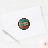 Sticker Rond New York City Manhattan (Enveloppe)
