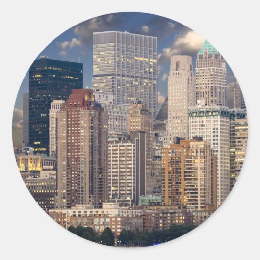Sticker Rond New York City Manhattan (Devant)