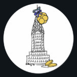 Sticker Rond New York City New York New York Hanoukka Chanukah<br><div class="desc">Sticker présente une illustration originale d'un célèbre monument de NYC "habillé" pour la saison des fêtes. Idéal pour les mailings de vacances ! Cette illustration est également disponible sur d'autres produits. Ne vois-tu pas ce que tu cherches ? Vous avez besoin d'aide pour la personnalisation ? Contactez Rebecca pour avoir...</div>