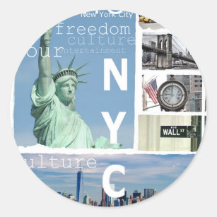 Sticker Rond New York City Nyc