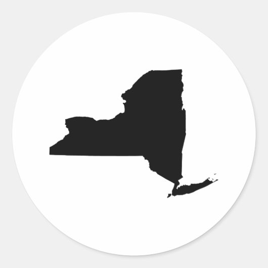 Sticker Rond New York en noir et blanc (Devant)