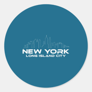 Sticker Rond New York Long Island City _1
