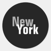 Sticker Rond New York Mens Basic Dark _1 (Devant)