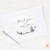 Sticker Rond New York Merci Favor 3" (feuille de 6) (Enveloppe)