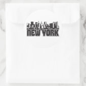 Sticker Rond New York Skyline (Sac)