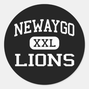 Sticker Rond Newaygo - Lions - Lycée - Newaygo Michigan