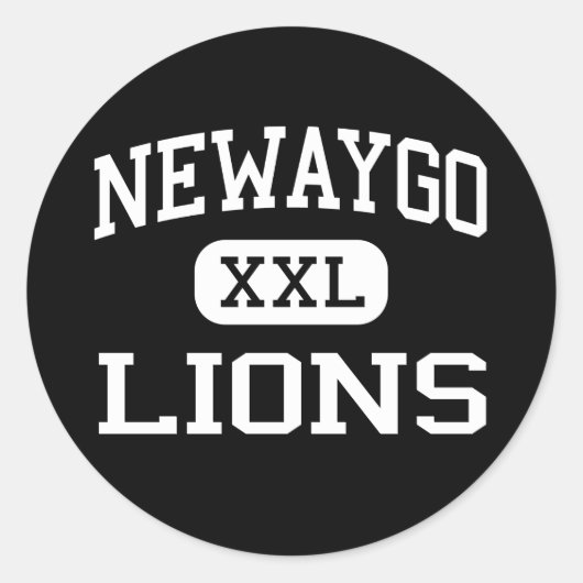 Sticker Rond Newaygo - Lions - Lycée - Newaygo Michigan (Devant)