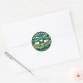 Sticker Rond Newgrange Irlande (Enveloppe)