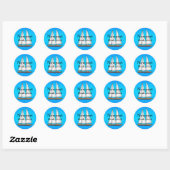 Sticker Rond Newport (Feuille)