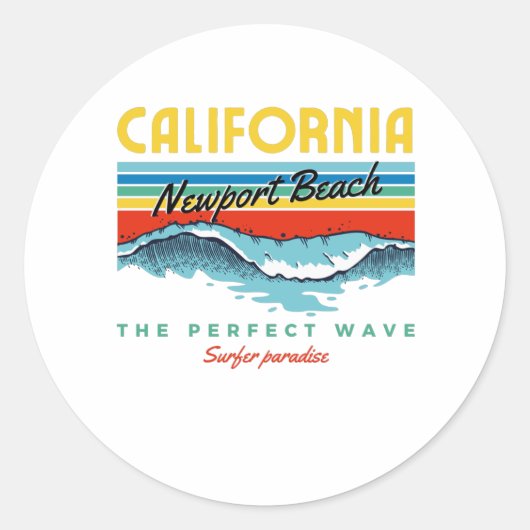 Sticker Rond Newport Beach (Devant)