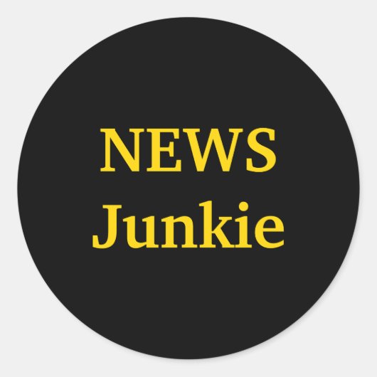 Sticker Rond News Junkie _1  (Devant)