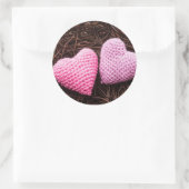 Sticker Rond Nez avec les coeurs (Sac)