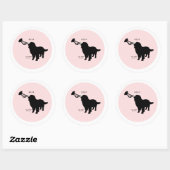 Sticker Rond Nez Boop Dog Love (Feuille)
