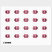 Sticker Rond Nez de porc - Emoji (Feuille)
