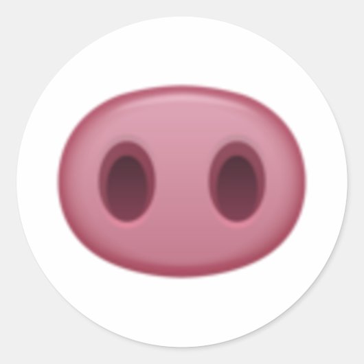 Sticker Rond Nez de porc - Emoji (Devant)