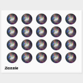 Sticker Rond NGC 346 étoiles nébuleuse en grappes à Tucana (Feuille)