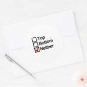 Sticker Rond Ni haut ni bas (Enveloppe)