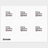 Sticker Rond Ni haut ni bas (Feuille)