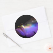 Sticker Rond Niagara Falls, Dancing Lights, (Enveloppe)