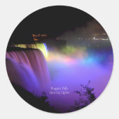 Sticker Rond Niagara Falls, Dancing Lights, (Devant)