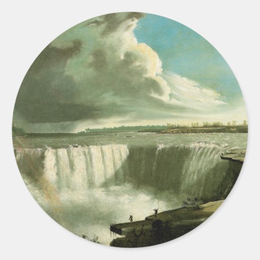 Sticker Rond Niagara Falls From Table Rock par John Vanderlyn (Devant)