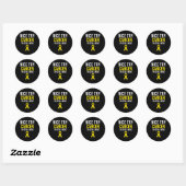 Sticker Rond Nice Essayez Survivante Sarcoma Cancer Sensibilisa (Feuille)