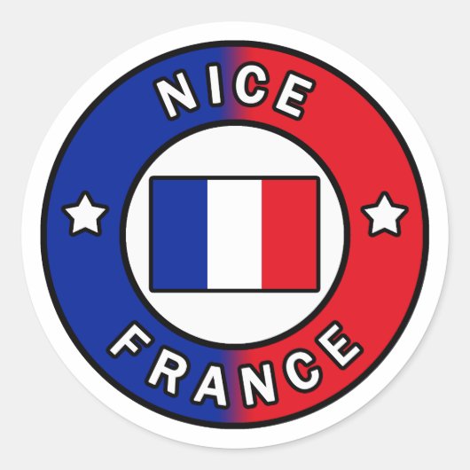 Sticker Rond Nice France (Devant)