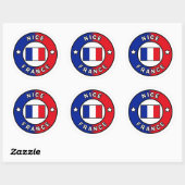 Sticker Rond Nice France (Feuille)