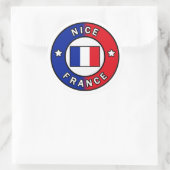 Sticker Rond Nice France (Sac)
