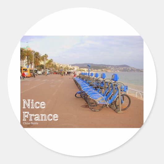 Sticker Rond Nice France #1 (Devant)