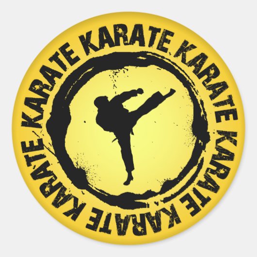 Sticker Rond Nice Karate Seal (Devant)