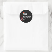 Sticker Rond Nice Naughty 6 7 Meme 6 7 Christmas Six Seven Xmas (Sac)