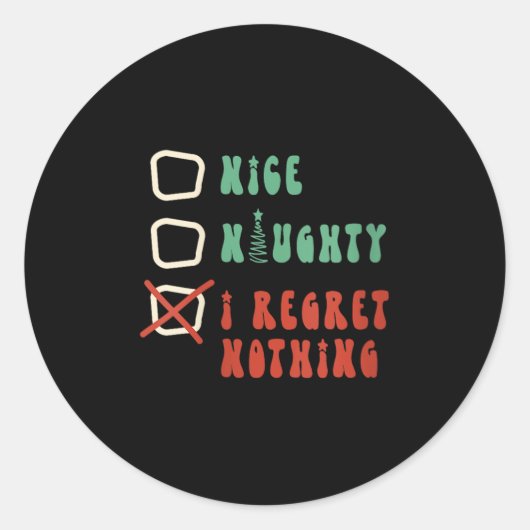 Sticker Rond Nice Naughty I Swear I Tried V-neck (Devant)