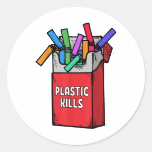 Sticker Rond Nice Plastique dire De l'environnement Protection