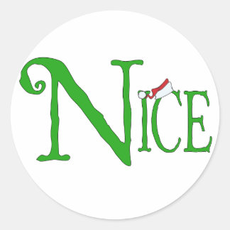 Sticker Rond Nice pour Noël