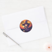 Sticker Rond Nice witch (Enveloppe)