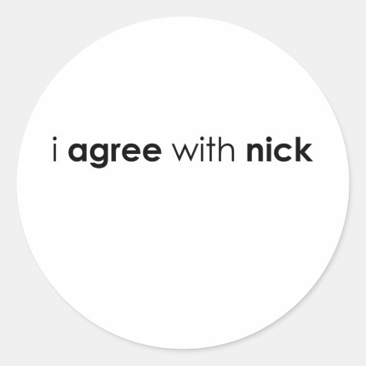 Sticker Rond nick.ai (Devant)