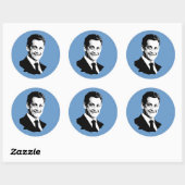 Sticker Rond Nicolas Sarkozy (Feuille)