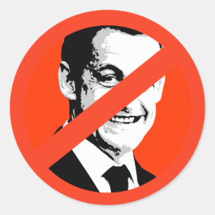 Sticker Rond Nicolas Sarkozy