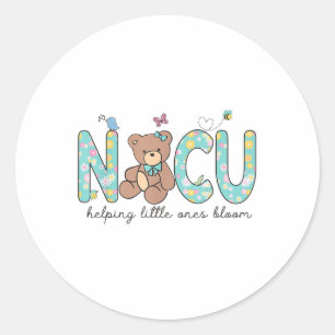 Sticker Rond Nicu Bear Spring Nicu Nurse Aider Les Petits Bl